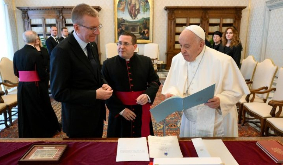 El Papa recibe en audiencia al Presidente de Letonia