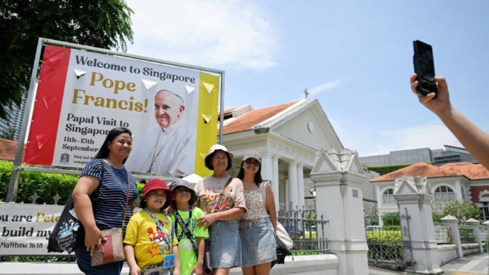 El Papa llegó a Singapur, la última etapa de su 45 Viaje Apostólico
